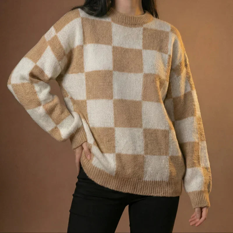 Checkered_Knit_Sweater_back 4