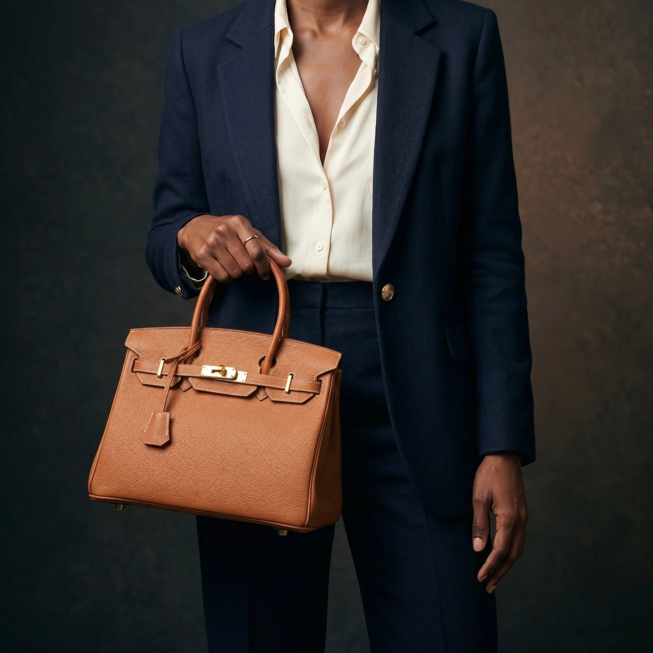 Genuine Leather Satchel Bag Structured Top Handle Work Handbag Women5