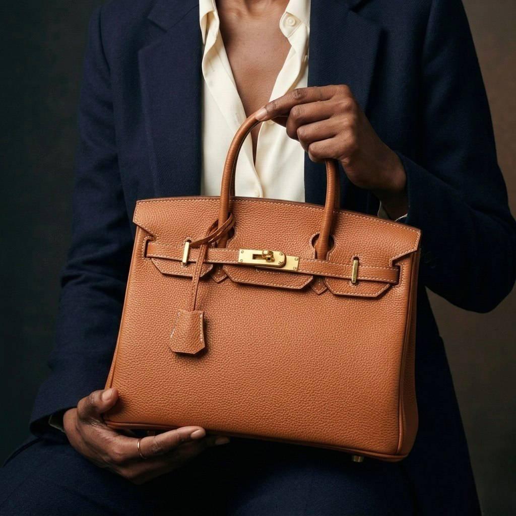 Genuine Leather Satchel Bag Structured Top Handle Work Handbag Women6
