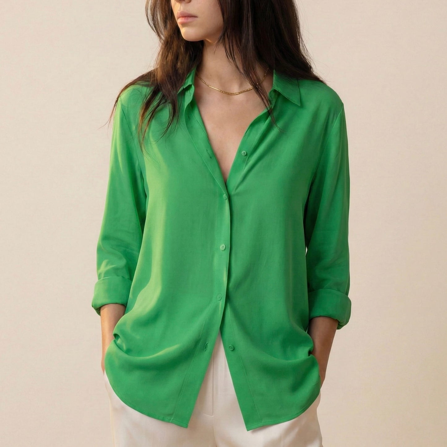 Lunezzo Essential Soft-Touch Shirt Blouse