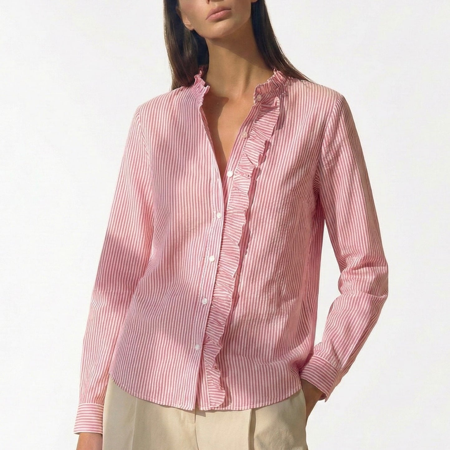 Lunezzo Women's Effortless V-Neck Blouse