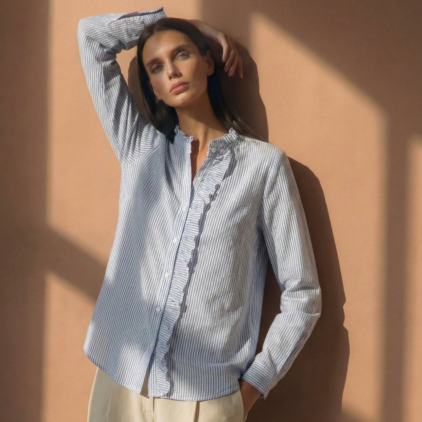 Lunezzo Women's Effortless V-Neck Blouse