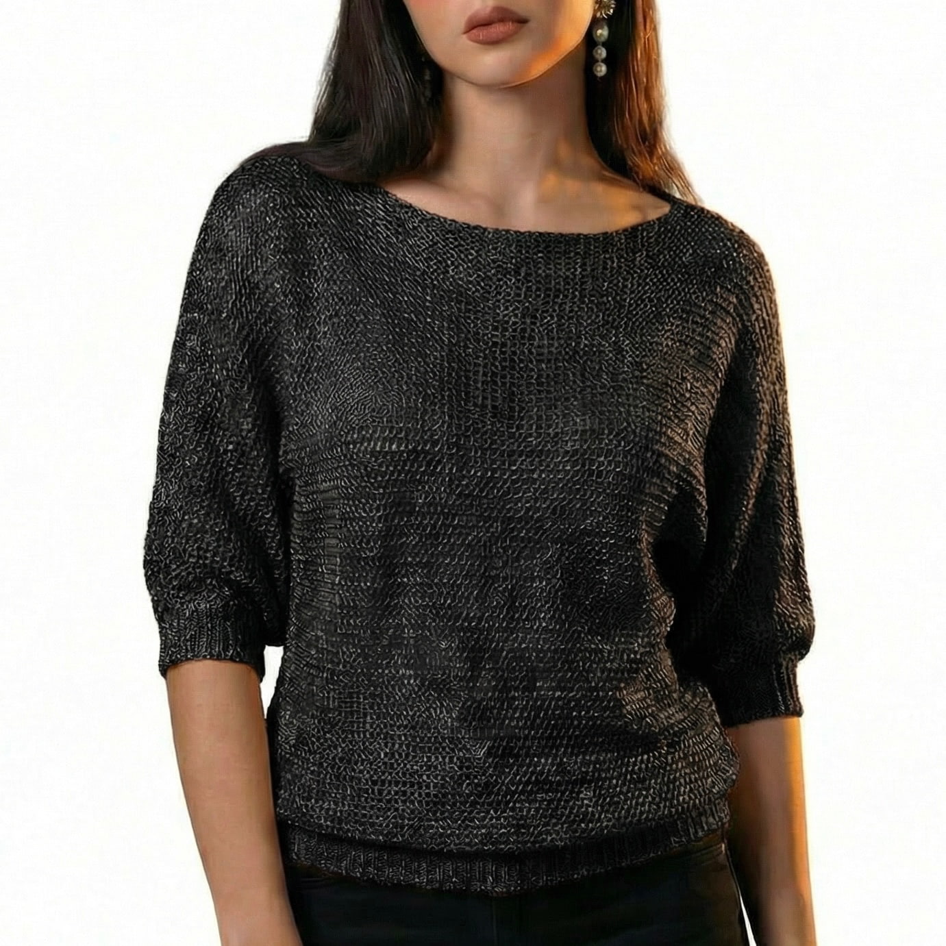 Lunezzo Textured Knit Sweater