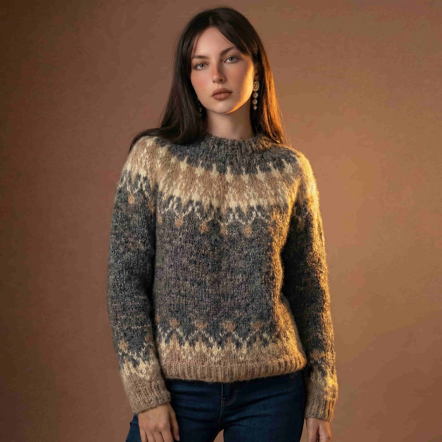 Nordic Pattern Knit Sweater