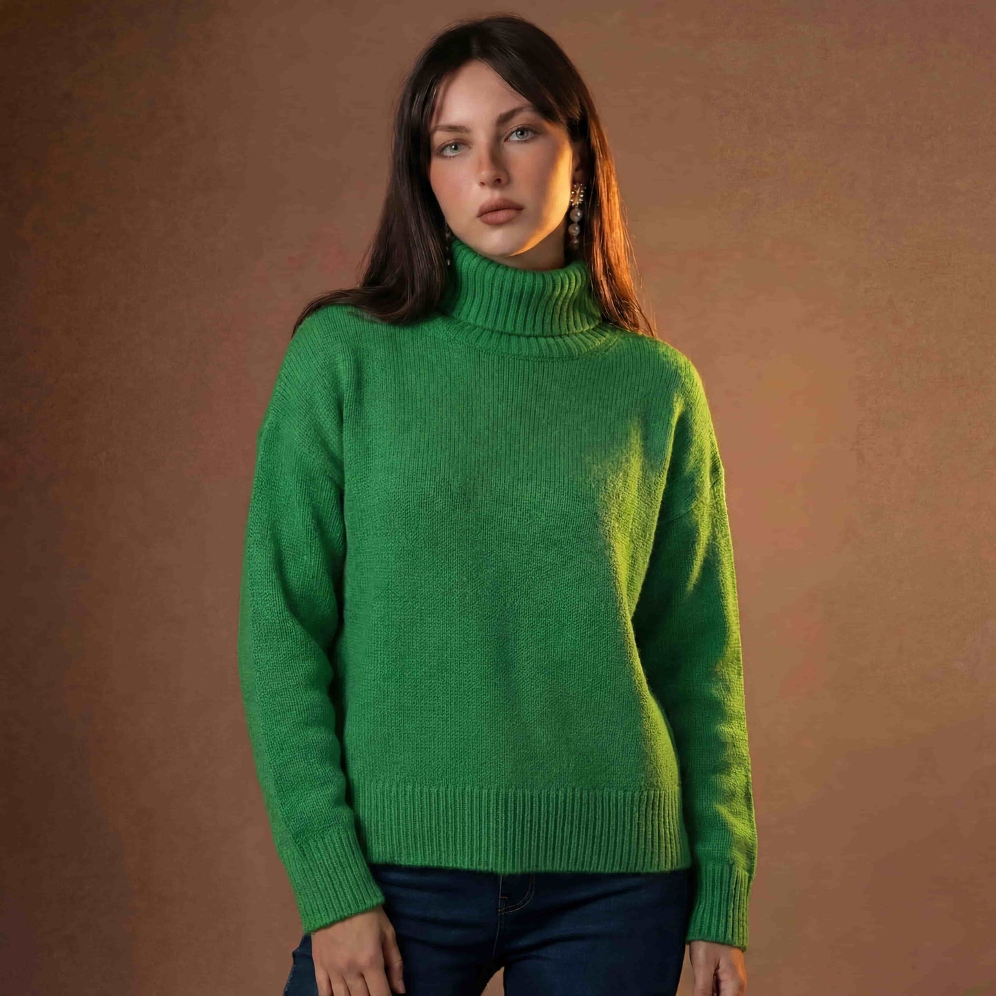 Oversized High-Neck Sweater