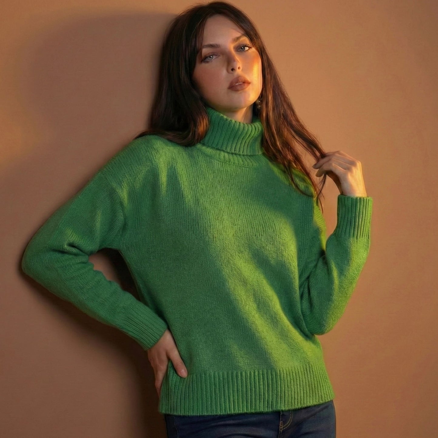 Oversized High-Neck Sweater