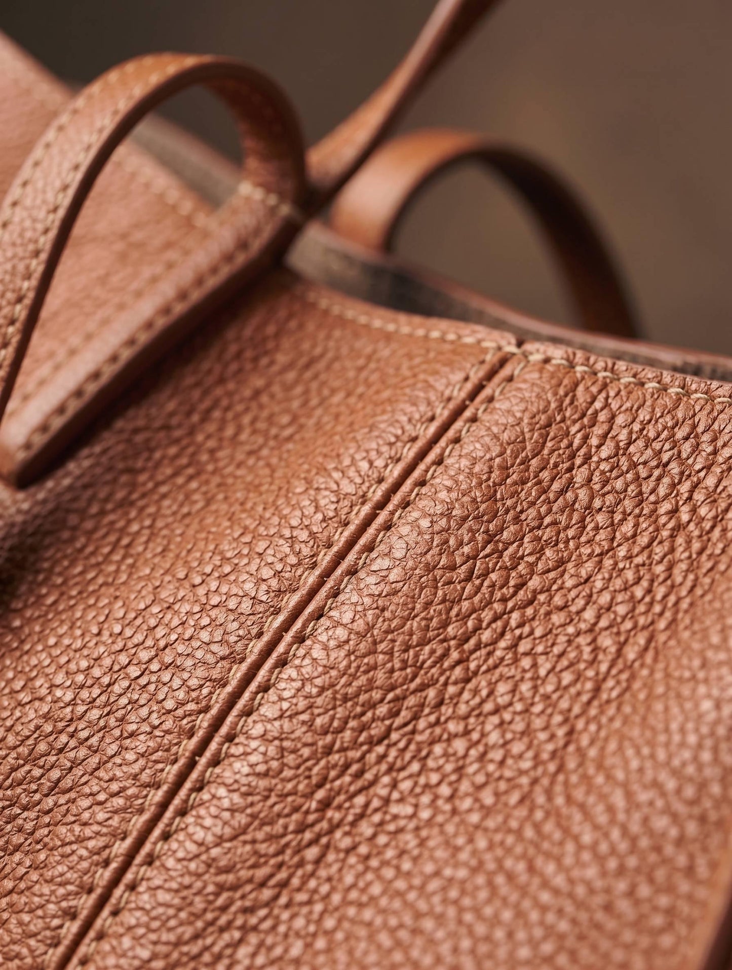 Leather Tote Bag Soft Dumpling Top Handle Shoulder Bag Large Capacity_detail