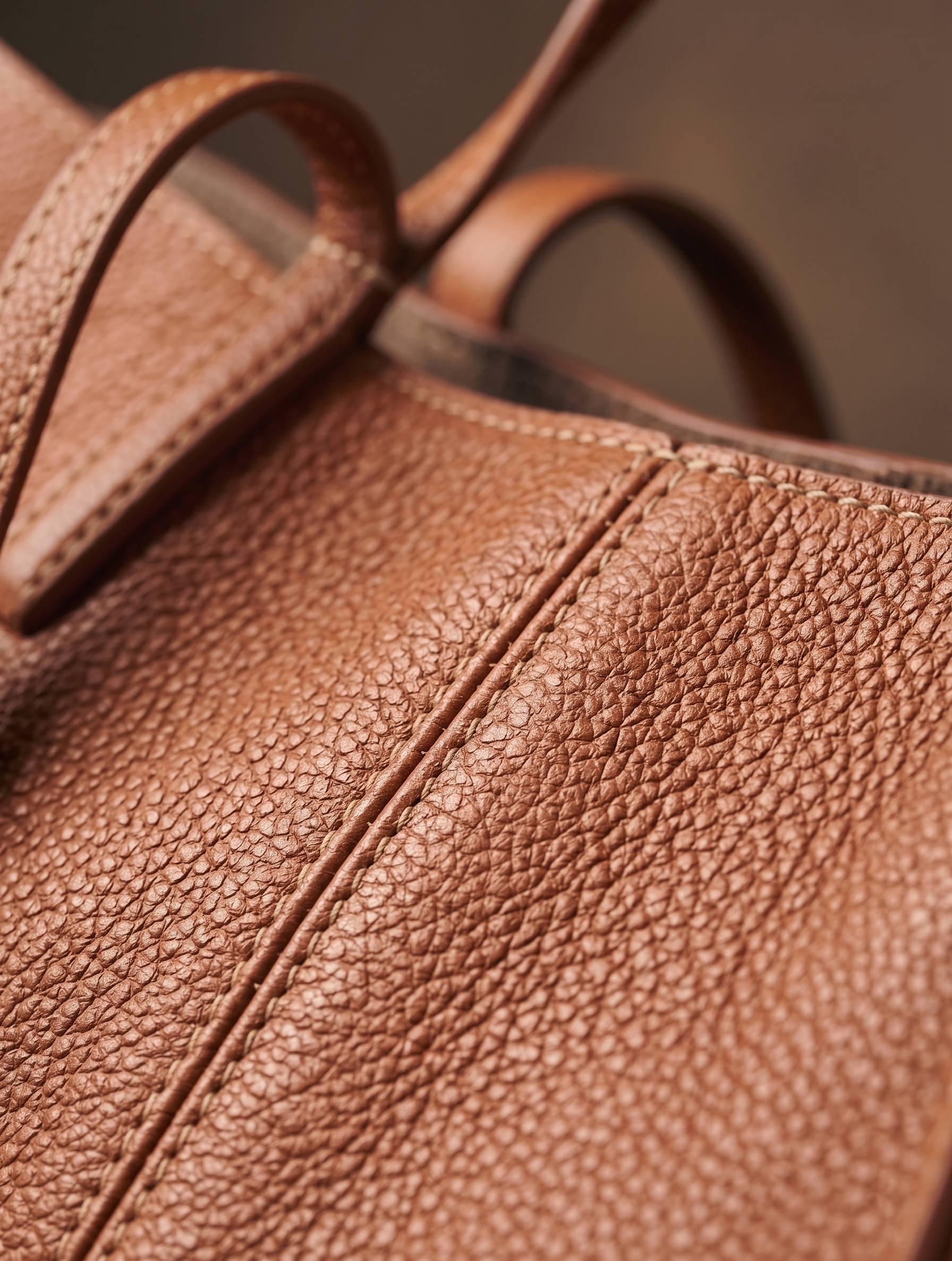Leather Tote Bag Soft Dumpling Top Handle Shoulder Bag Large Capacity_detail