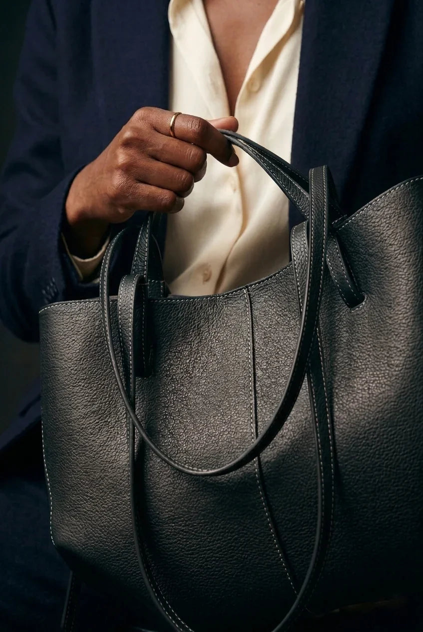 Leather Tote Bag Soft Dumpling Top Handle Shoulder Bag Large Capacity_model5