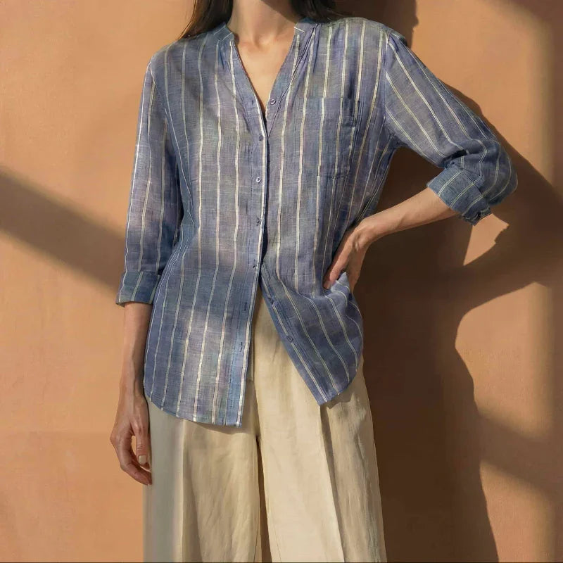 Lunezzo Coastal Breeze Striped Shirt front 2