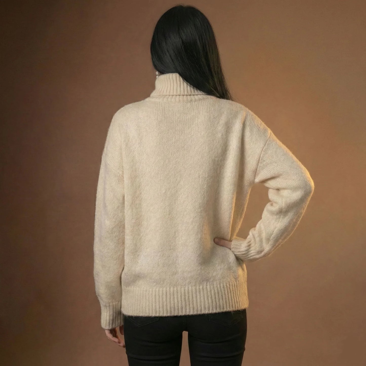 Lunezzo Soft Touch Turtleneck Sweater back