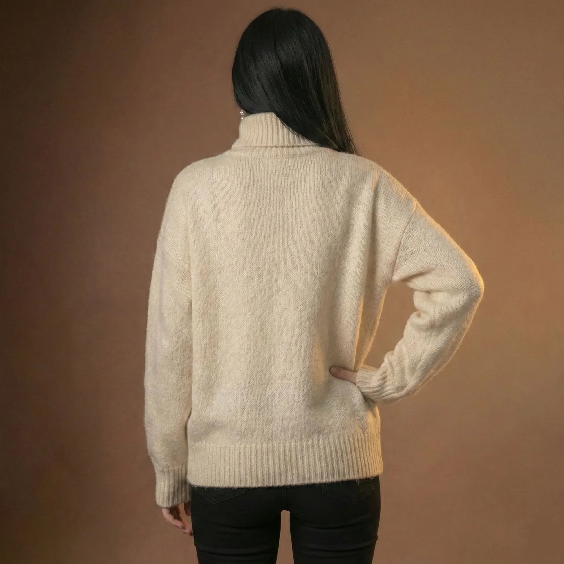 Lunezzo Soft Touch Turtleneck Sweater back