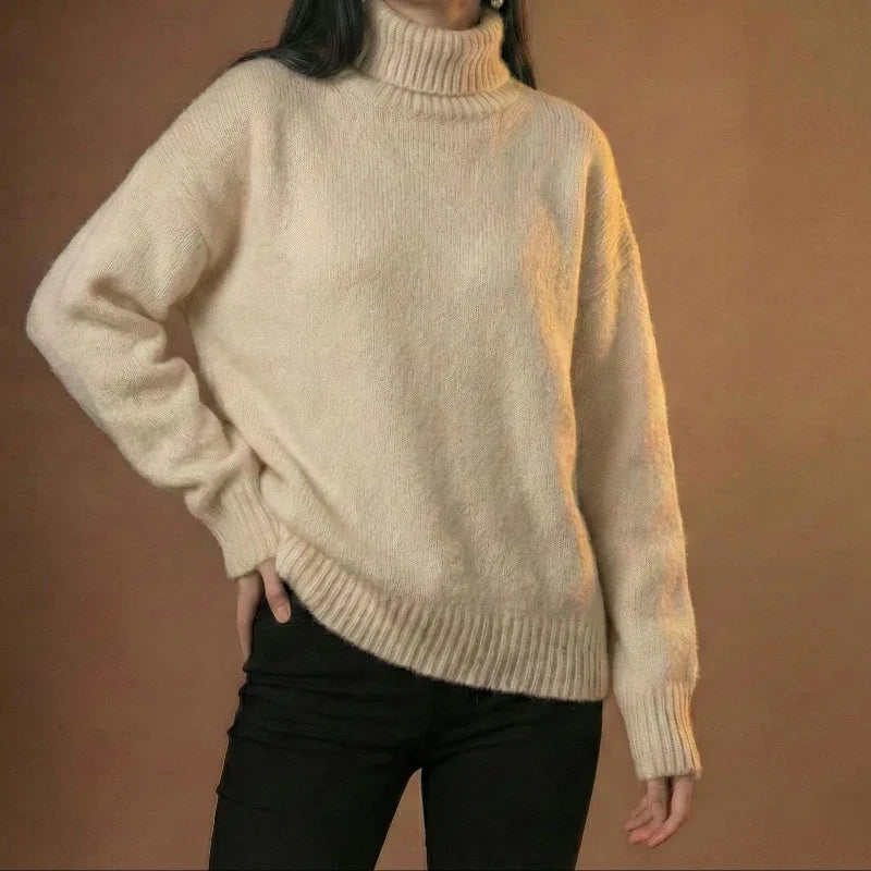Lunezzo Soft Touch Turtleneck Sweater front