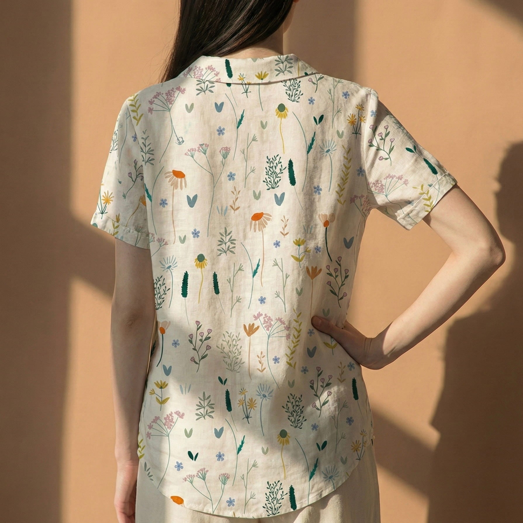 Lunezzo Wildflower Button-Up Shirt back view