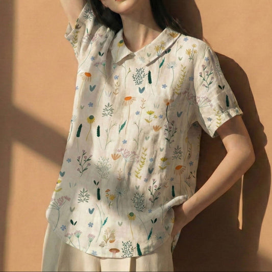 Lunezzo Wildflower Button-Up Shirt front view