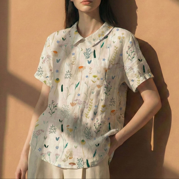 Lunezzo Wildflower Button-Up Shirt front view 2