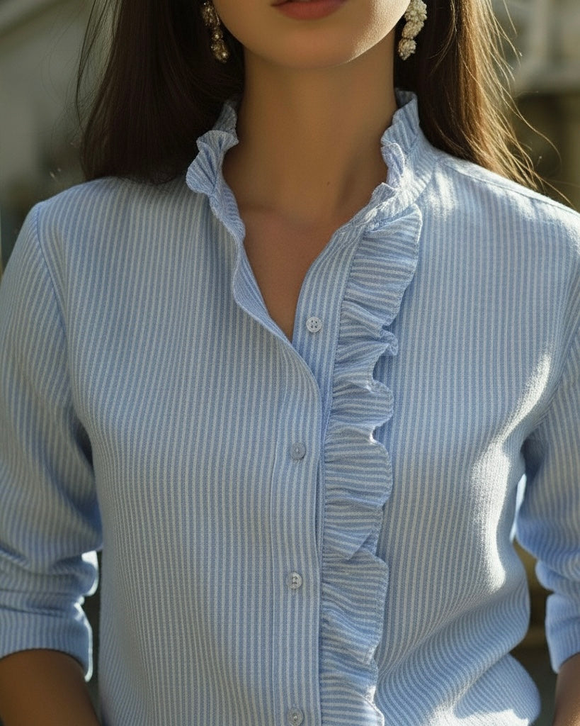 Lunezzo Women's Effortless V-Neck Blouse 12