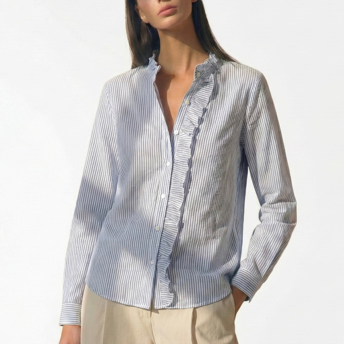 Lunezzo Women's Effortless V-Neck Blouse 2